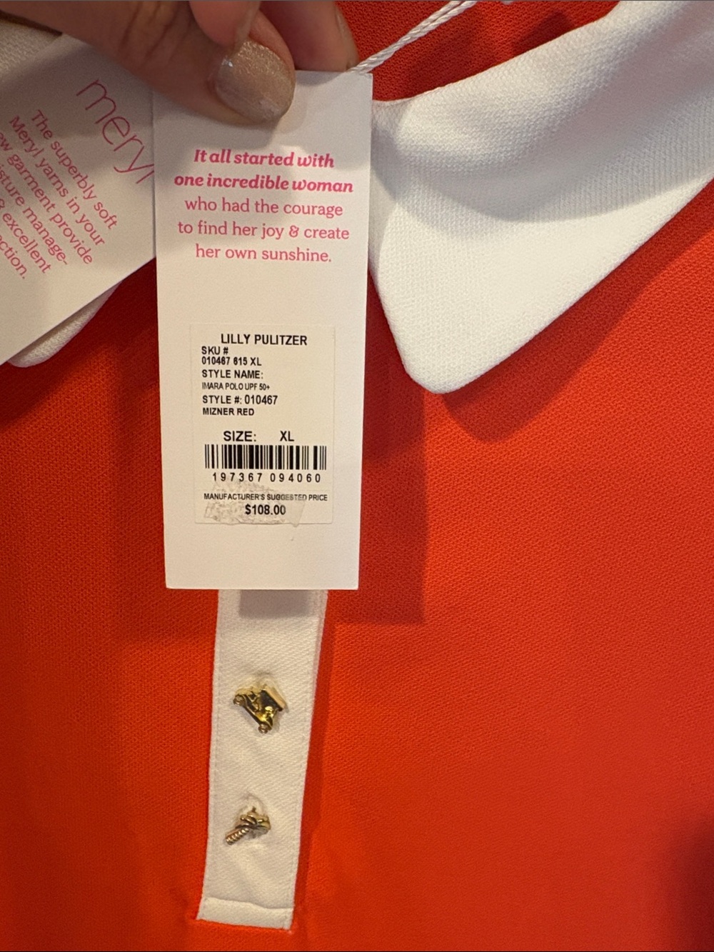 NWT Lilly Pulitzer Luxletic Coal Sleeveless Polo with White Collar - Picture 5 of 8